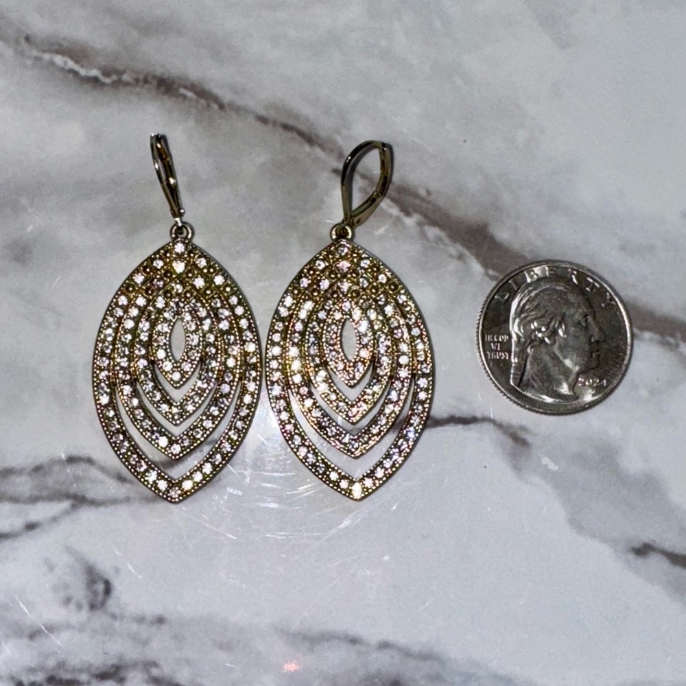 Elegant Gold and Silver Dangle Earrings